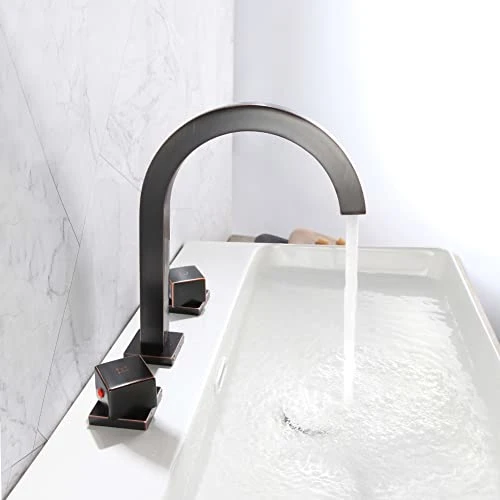 Matte Black Wide Bathroom Faucet Hole Bathroom Sink Faucet Bathroom Kitchen Faucet