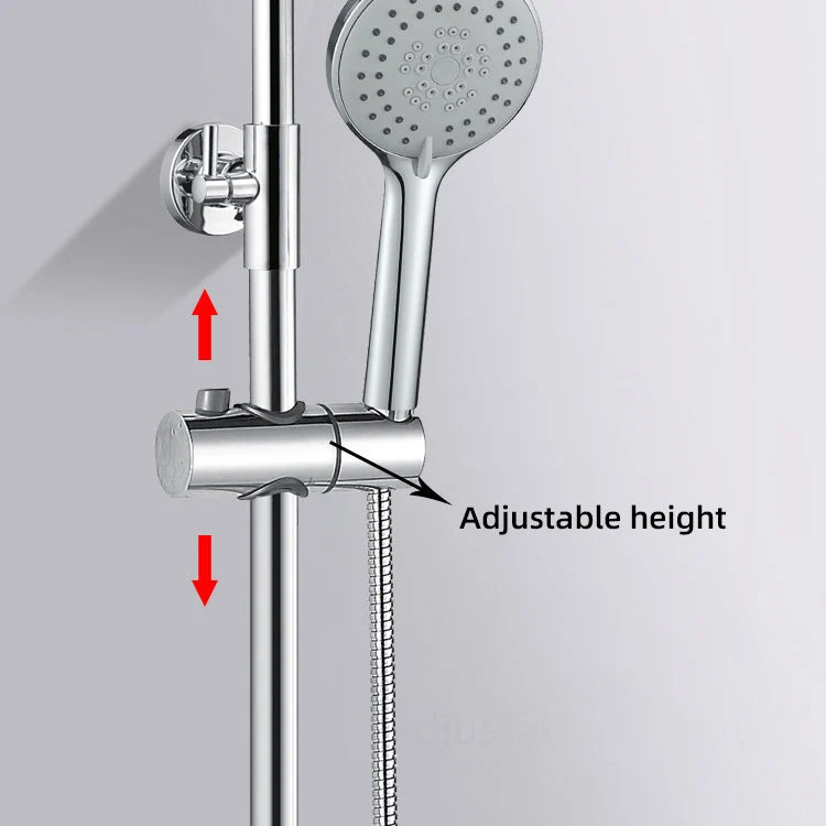 Exposed Rain Rainfall Bathroom Head Tapware Mixer Thermostatic Control Complete Brass Shower