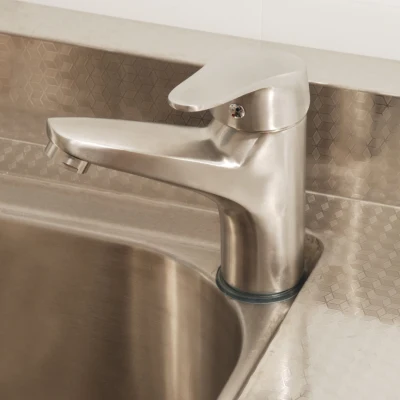 Mitigeurs de salle de bain froid chaud contemporain monotrou robinets de lavabo robinet d'évier de cuisine